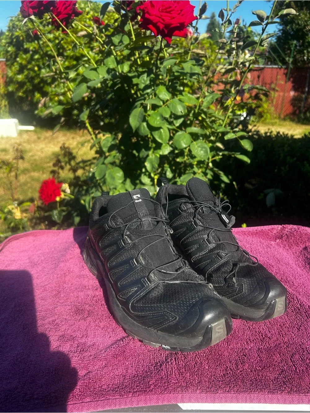 Salomon XA Pro 3D V9 Mens Black Trail Hiking Waterproof Sneakers Size 8.5
